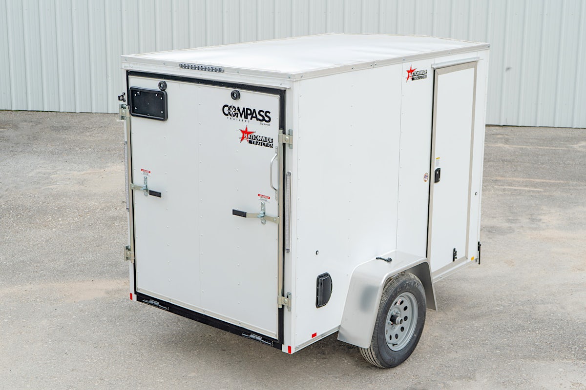 Compass 5'x8' Enclosed Cargo Trailer w/ Rear Ramp Door (C1) - Image 11
