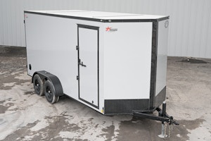 CellTech 7'x16' All-Steel Enclosed Cargo Trailer w/ Rear Ramp Door (C2)