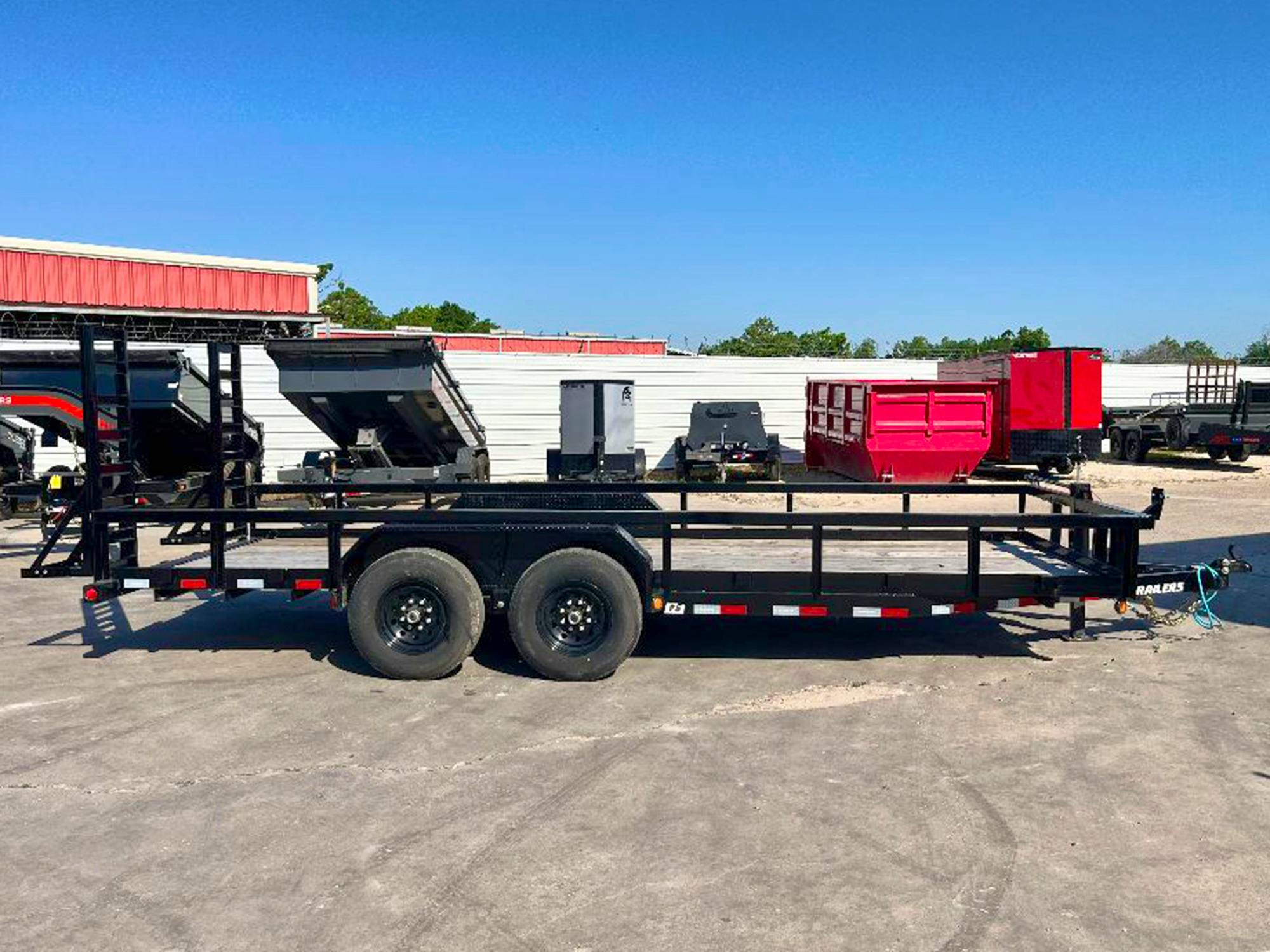 PJ Trailers 14'x77" Tandem Axle 4" Channel Utility Trailer (UK) - Stock #77428 - Image 2 of 4