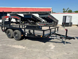 PJ Trailers 14'x77" Tandem Axle 4" Channel Utility Trailer (UK)