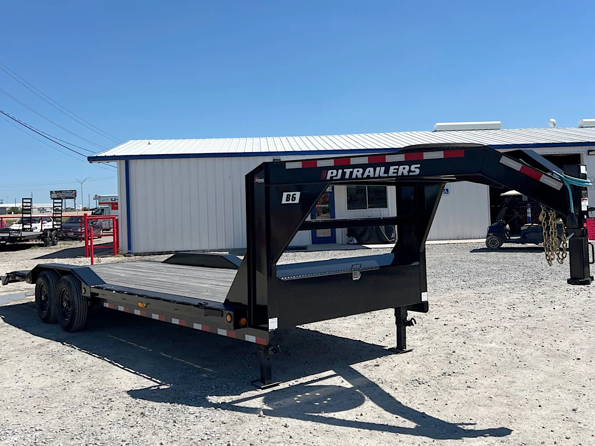 PJ Trailers 24'x102" GN 6" Channel Super-Wide Equipment Trailer (B6) - Stock #77556 - Image 1 of 5 PJ Trailers 24'x102" GN 6" Channel Super-Wide Equipment Trailer (B6) - Stock #77556 - Image 1 of 5
