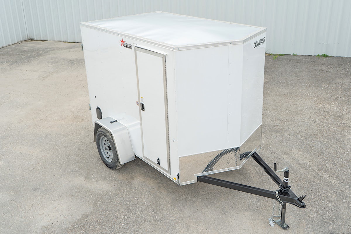 Compass 5'x8' Enclosed Cargo Trailer w/ Rear Ramp Door (C1) - Image 4
