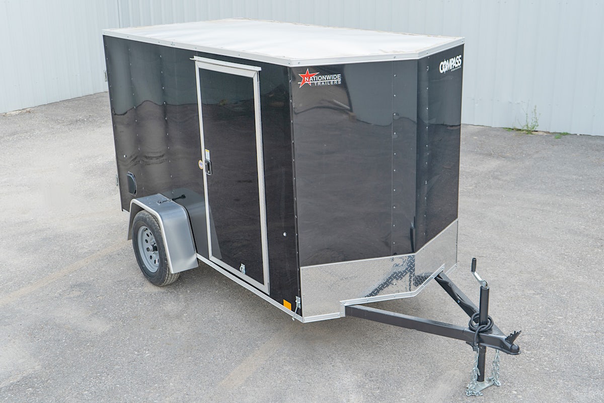 Compass 5'x10' Enclosed Cargo Trailer w/ Rear Ramp Door (C1) - Image 1