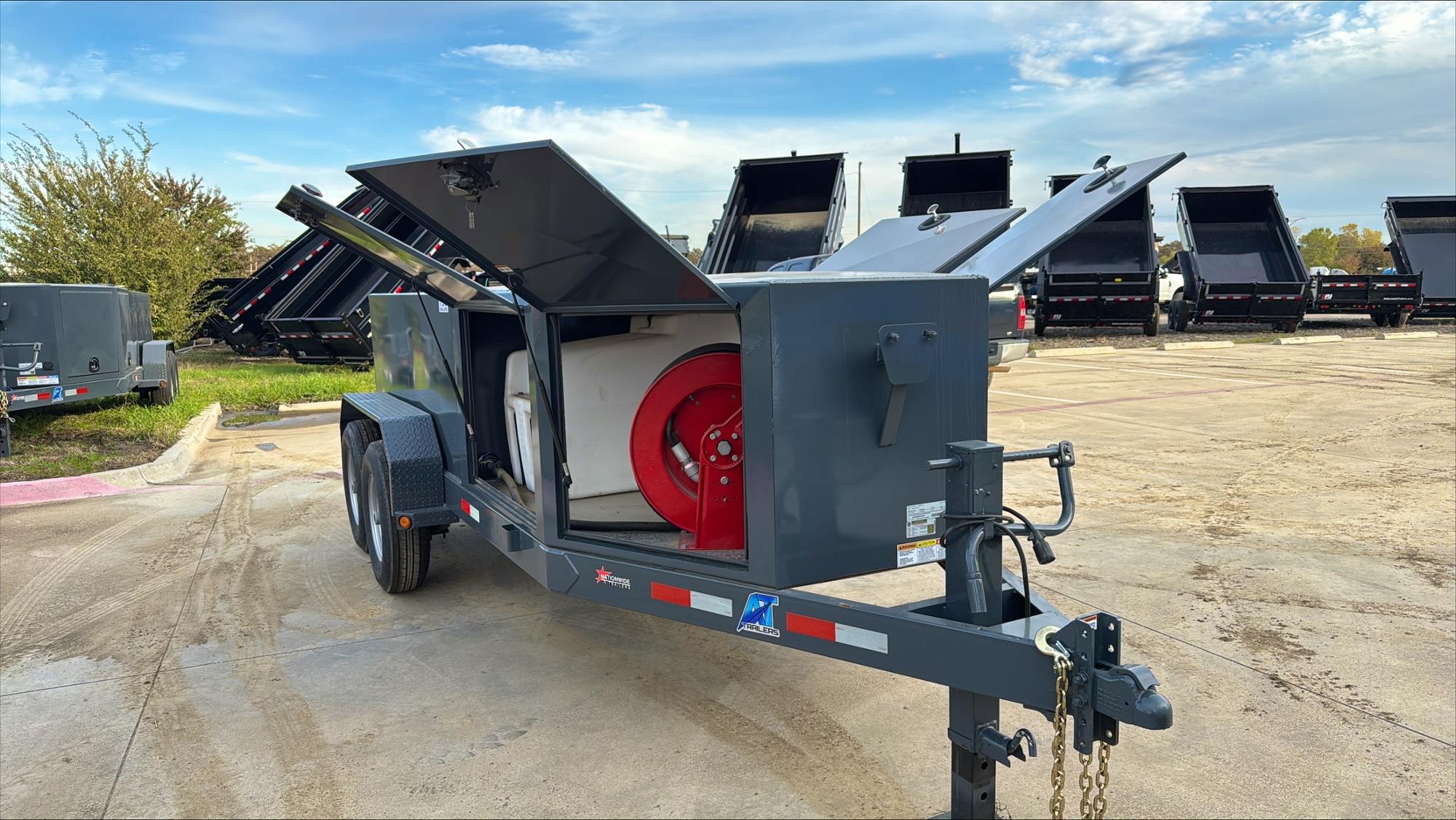 AT Trailers 16'X60" 750 Gallon Fuel Tank / 75 Gallon Def Tank Trailer