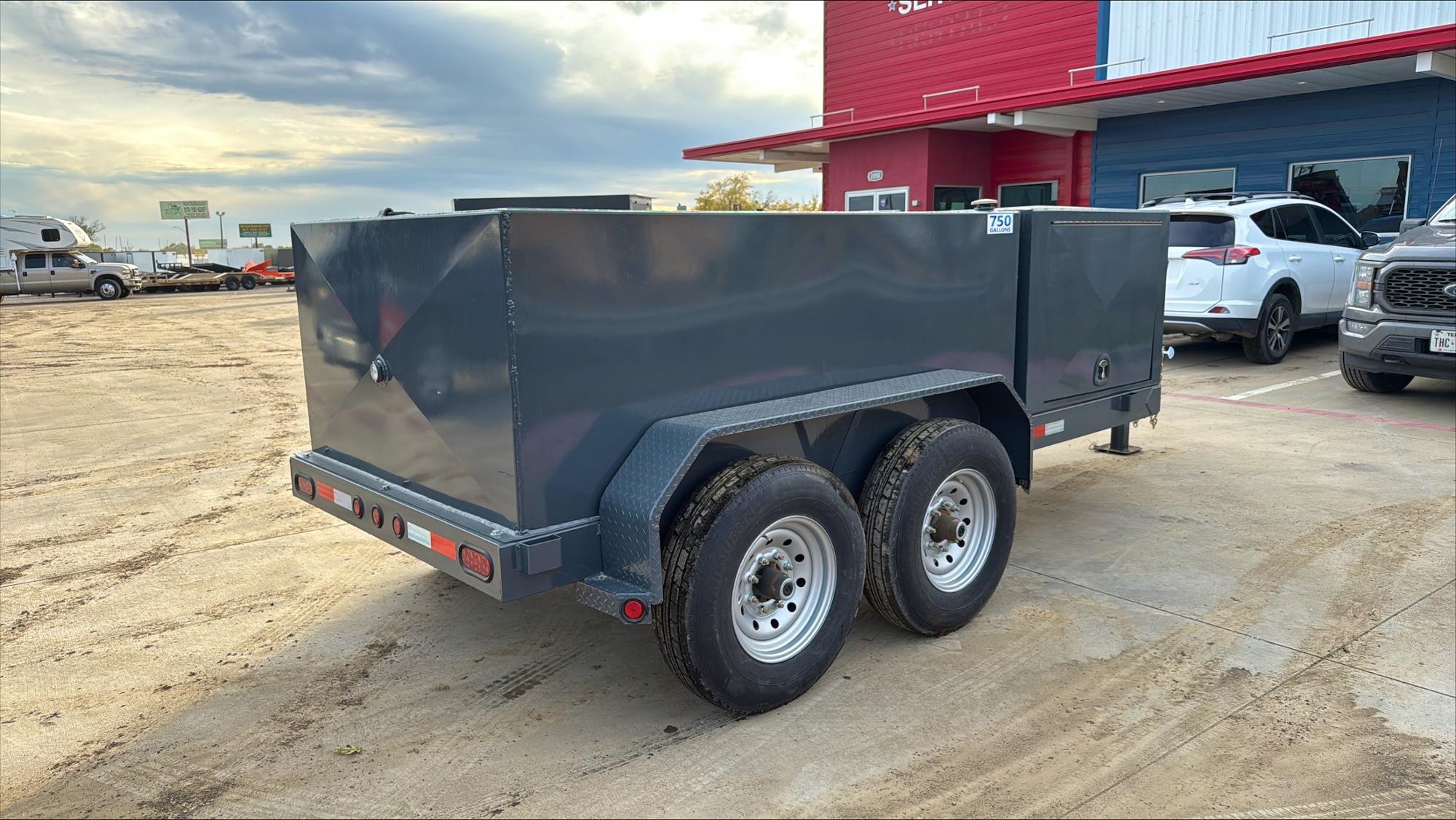 AT Trailers 16'X60" 750 Gallon Fuel Tank / 75 Gallon Def Tank Trailer