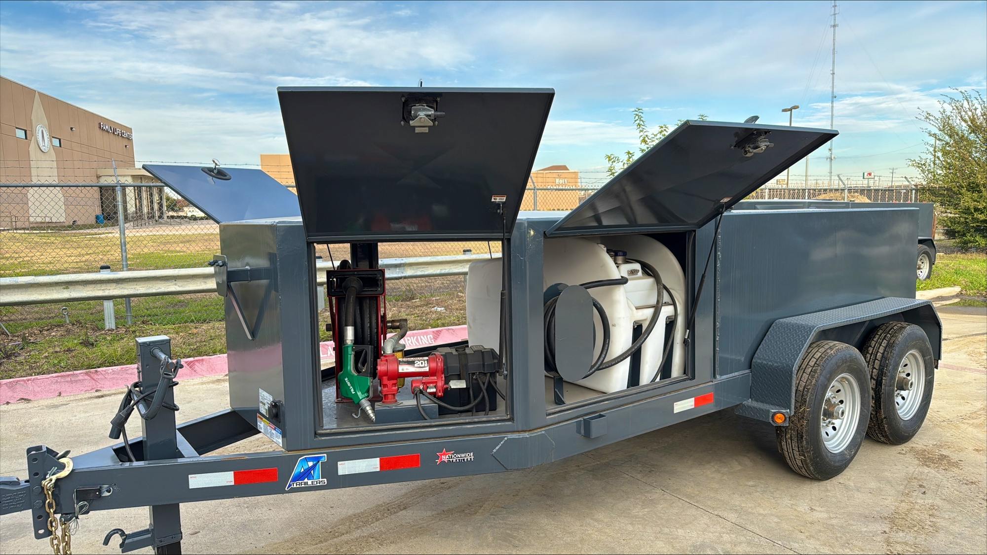 AT Trailers 16'X60" 750 Gallon Fuel Tank / 75 Gallon Def Tank Trailer