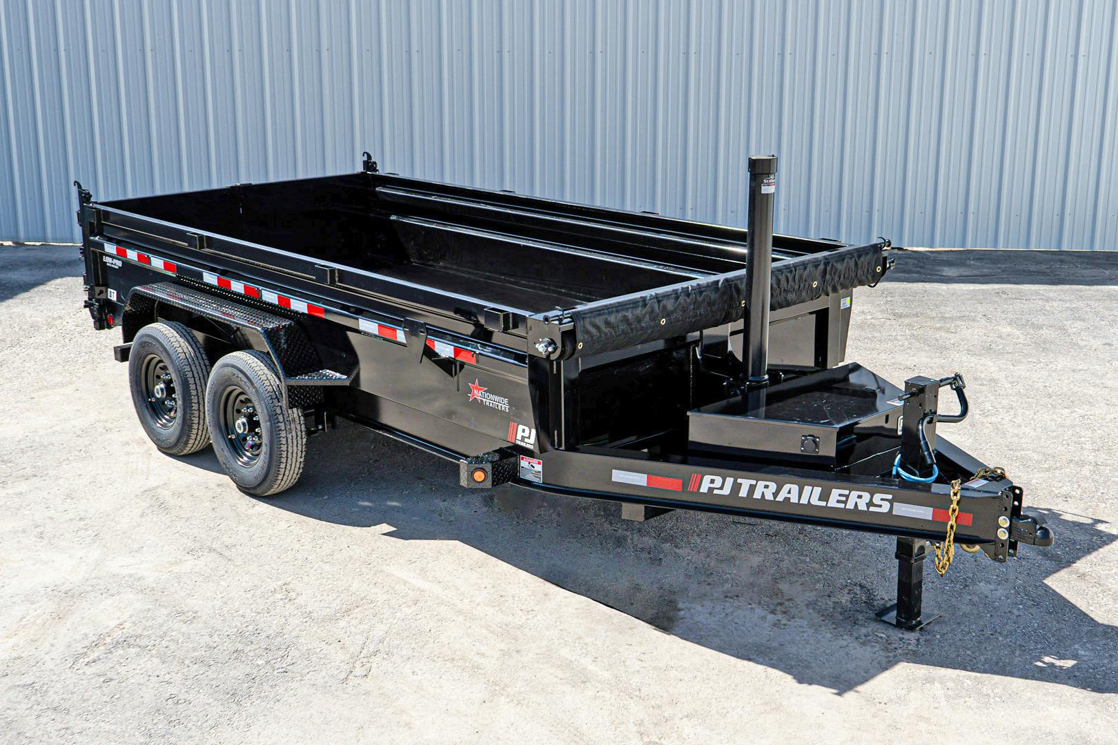 PJ Trailers 14'x83" Telescopic Dump Trailer w/ 2' Sides (DT) - Stock #78056 - Image 2 of 12