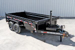 PJ Trailers 14'x83" Telescopic Dump Trailer w/ 2' Sides (DT) Stock #78056 - Thumbnail 2