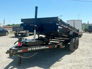 PJ Trailers 14'x83" Telescopic Dump Trailer w/ 2' Sides (DT)