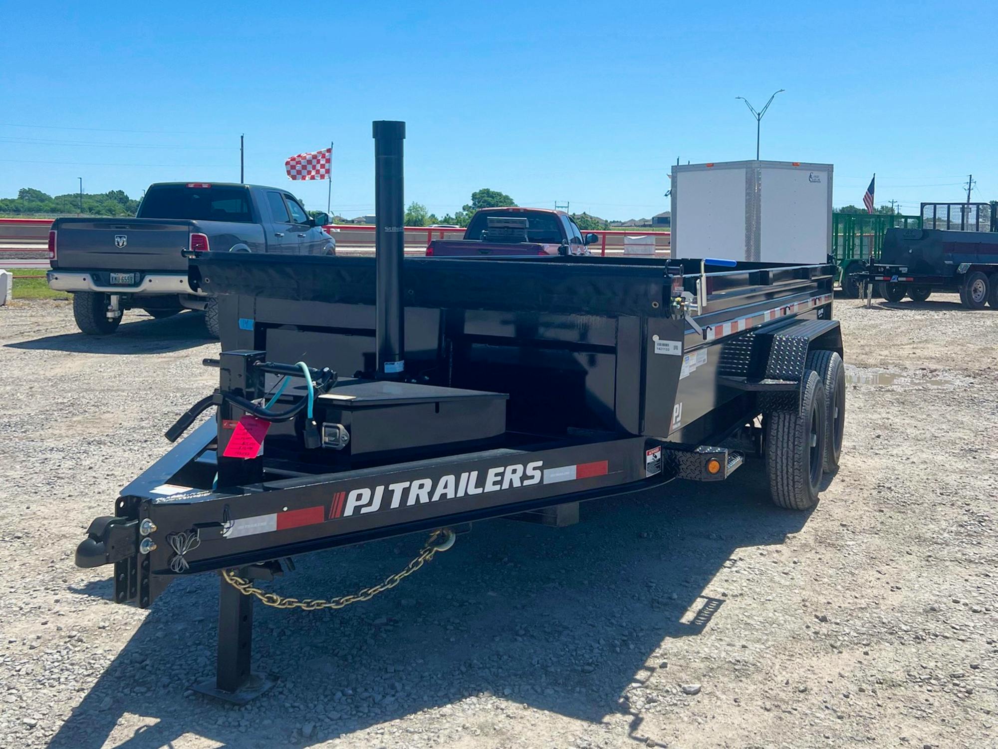 PJ Trailers 14'x83" Telescopic Dump Trailer w/ 2' Sides (DT) - Stock #78056 - Image 2 of 7