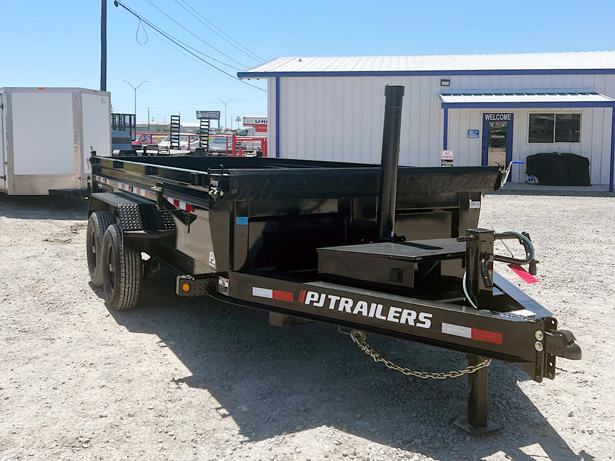 PJ Trailers 14'x83" Telescopic Dump Trailer w/ 2' Sides (DT) - Stock #78056 - Image 3 of 7 PJ Trailers 14'x83" Telescopic Dump Trailer w/ 2' Sides (DT) - Stock #78056 - Image 3 of 7