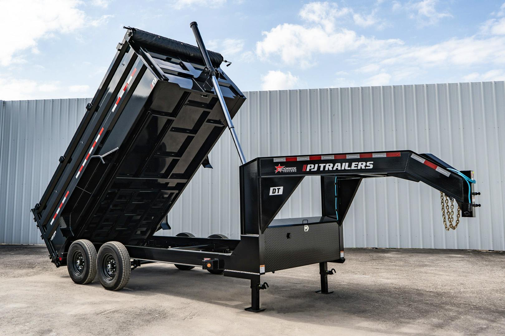 PJ Trailers 14'x83" GN Telescopic Dump Trailer w/ 4' Sides (DT) - Image 3