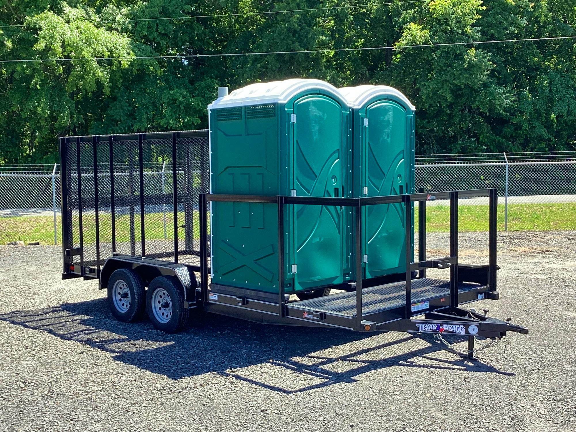 Texas Bragg 18'x83" Porta Potty Trash Trailer w/ Tandem Axle (ST)