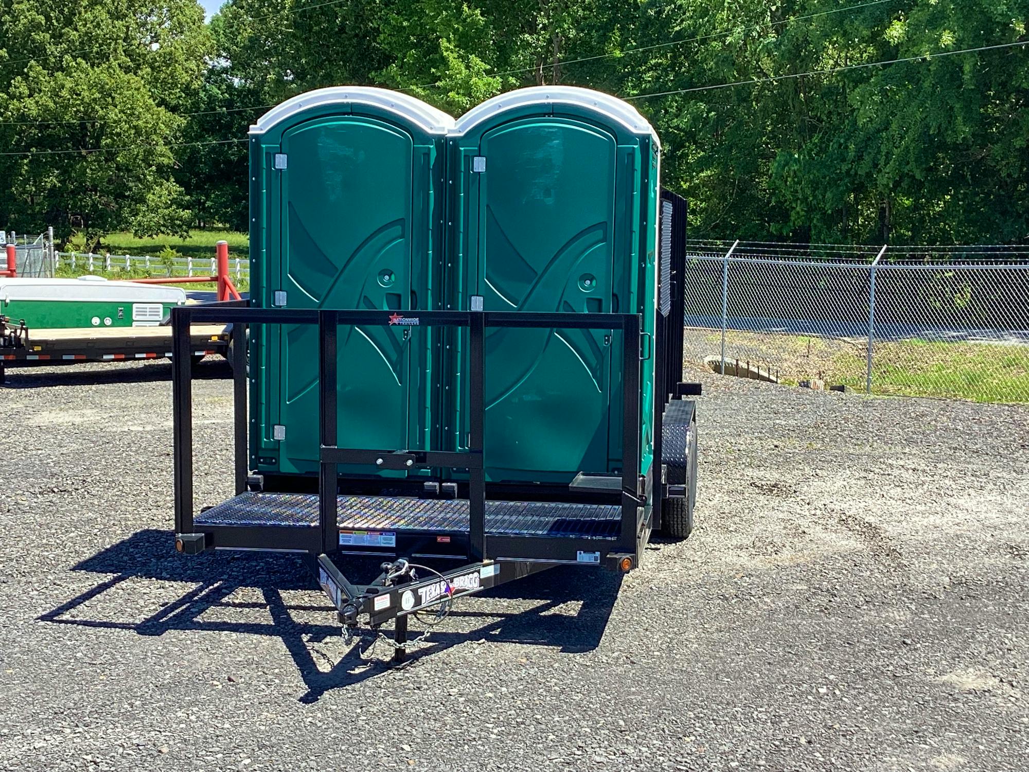 Texas Bragg 18'x83" Porta Potty Trash Trailer w/ Tandem Axle (ST) - Stock #78183 - Image 3 of 4