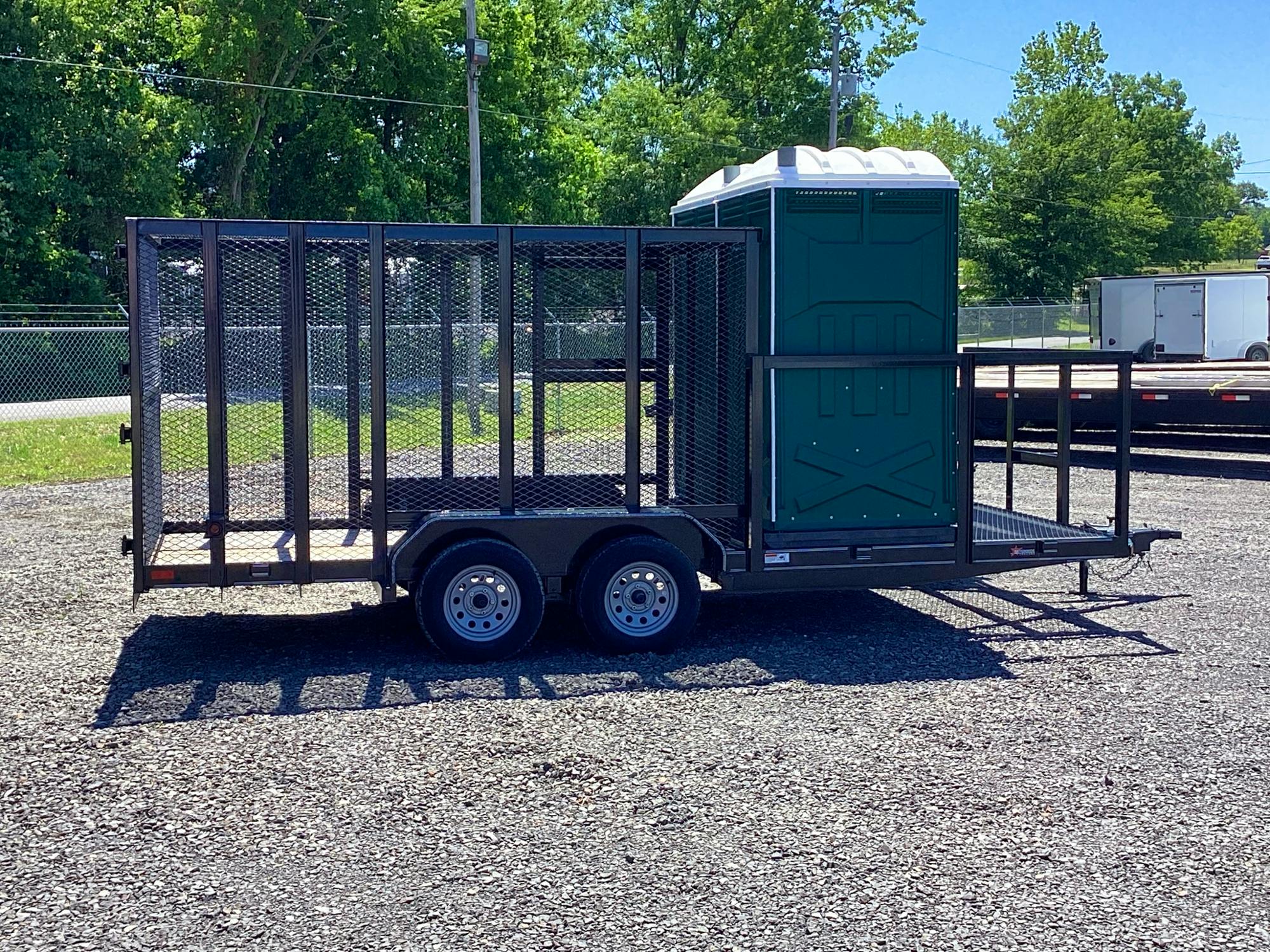 Texas Bragg 18'x83" Porta Potty Trash Trailer w/ Tandem Axle (ST) - Stock #78183 - Image 2 of 4