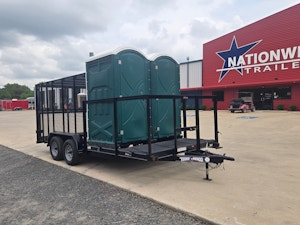 Texas Bragg 18'x83" Porta Potty Trash Trailer w/ Tandem Axle (ST)