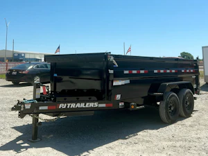 PJ Trailers 14'x83" Low Pro High Side Dump Trailer w/ 3' Sides (DM)