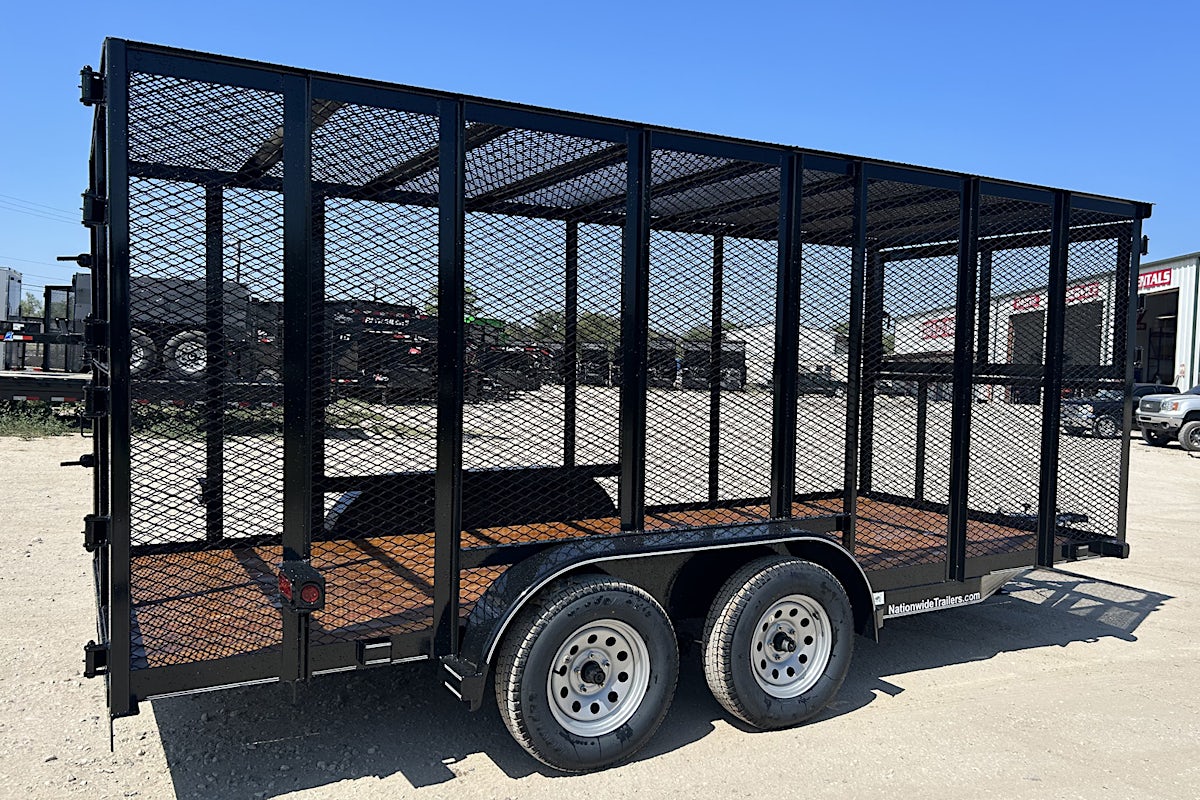 Texas Bragg 16'x77" Landscape Trash Trailer w/ Tandem Axle (LT) - Image 3