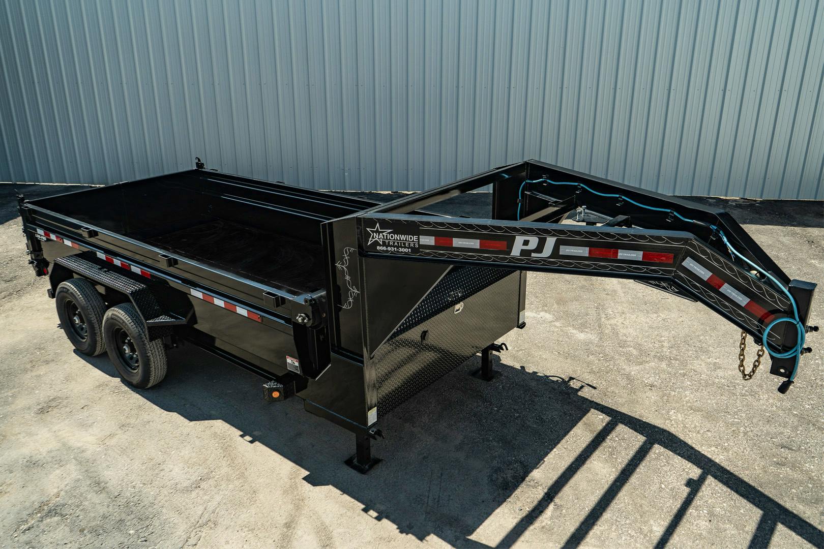 PJ Trailers 14'x83" GN Low Pro Dump Trailer w/ 2' Sides (DL) - Image 7