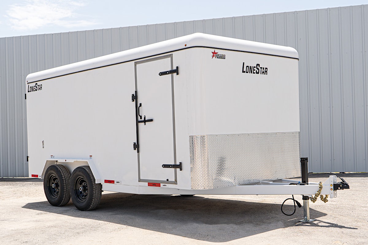 LoneStar 7.10'x16' 14k Steel Enclosed Cargo Trailer w/ Rear Barn Doors (C2) - Image 2