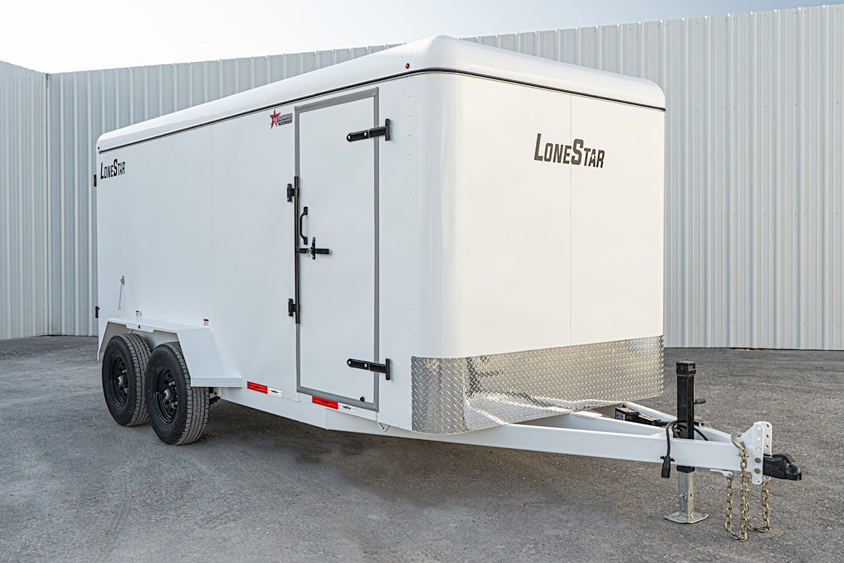 LoneStar 6.5'x16' 14k Steel Enclosed Cargo Trailer w/ Rear Barn Doors (C2) - Image 2