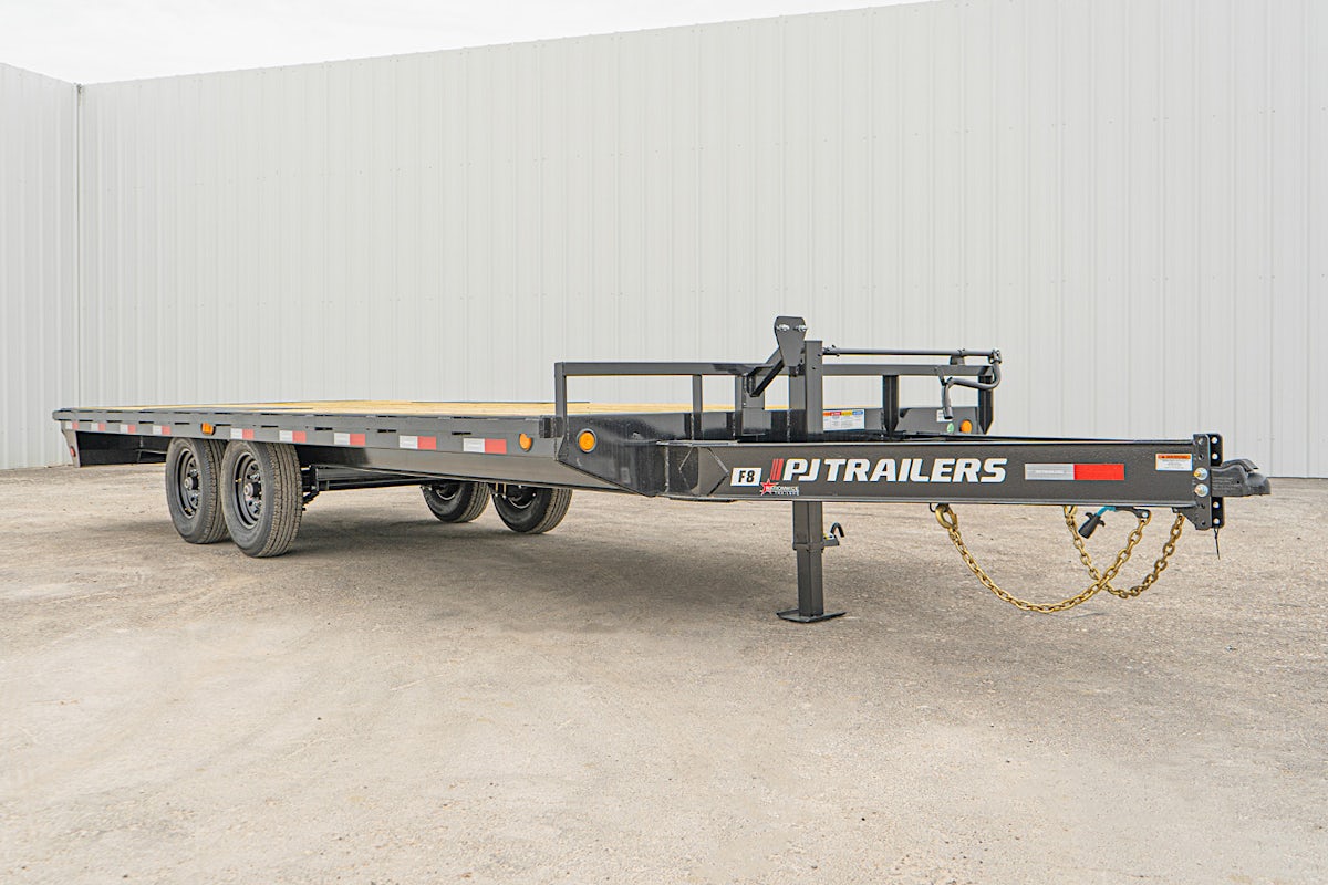 PJ Trailers 20'x102" 8" I-Beam Deckover Flatbed Trailer (F8) - Image 2