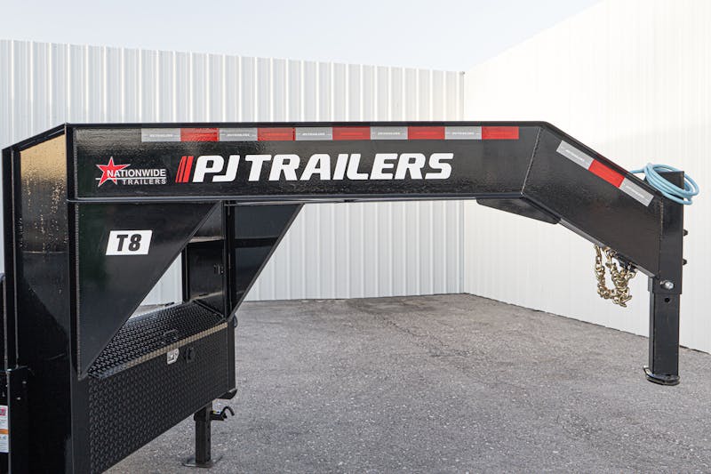 PJ Trailers 26ftx102in Gooseneck Deckover Power Tilt Trailer  T8