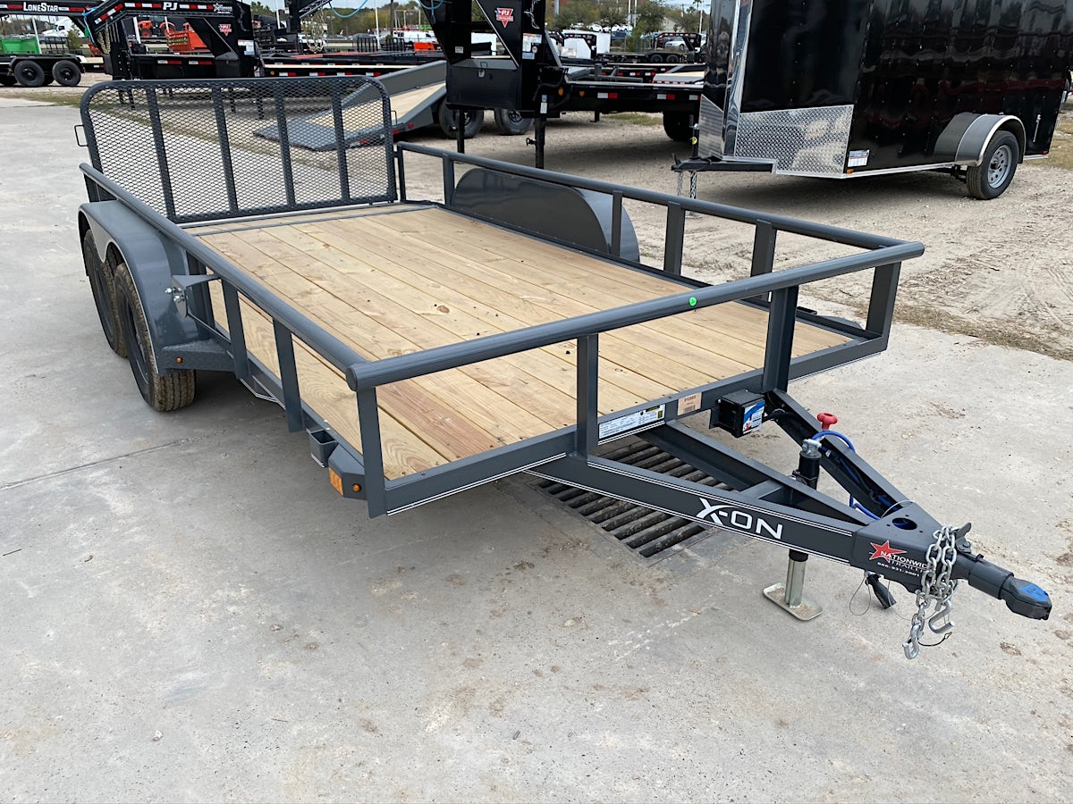 X-ON 14'x83" Utility Trailer w/ 3' Gate & 2' Dovetail (U2) - Image 1