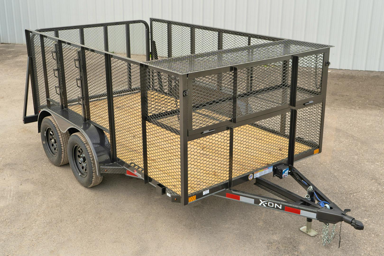 X-ON 14'x83" Landscape Trailer w/ 4' Sides & 4' Gate (L2) - Image 1