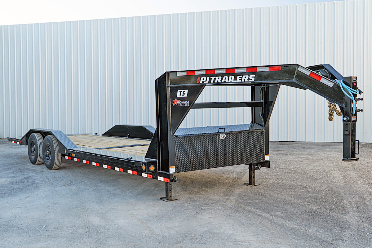 PJ Trailers 24'x102" Gooseneck 6" Channel Super-Wide Gravity Tilt Trailer (TS) - Image 4