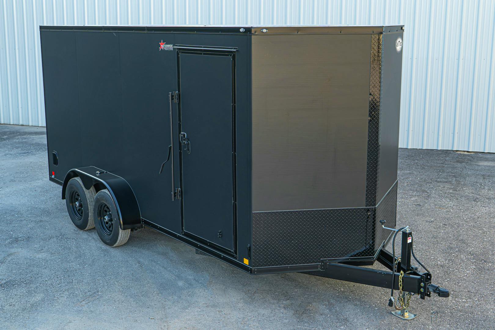CellTech 7'x16' All-Steel Enclosed Cargo Trailer w/ Rear Ramp Door (C2) - Stock #79786 - Image 1 of 13