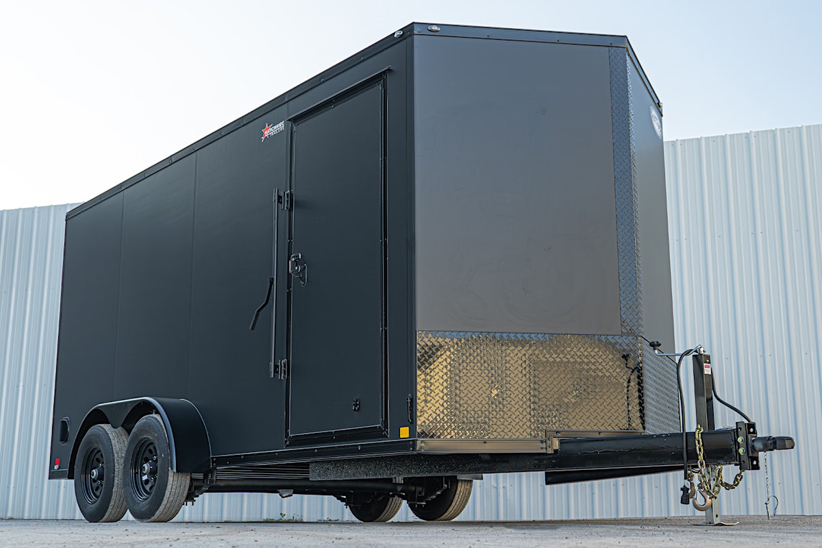 CellTech 7'x16' All-Steel Enclosed Cargo Trailer w/ Rear Ramp Door (C2) - Stock #79786 - Image 3 of 13 CellTech 7'x16' All-Steel Enclosed Cargo Trailer w/ Rear Ramp Door (C2) - Stock #79786 - Image 3 of 13