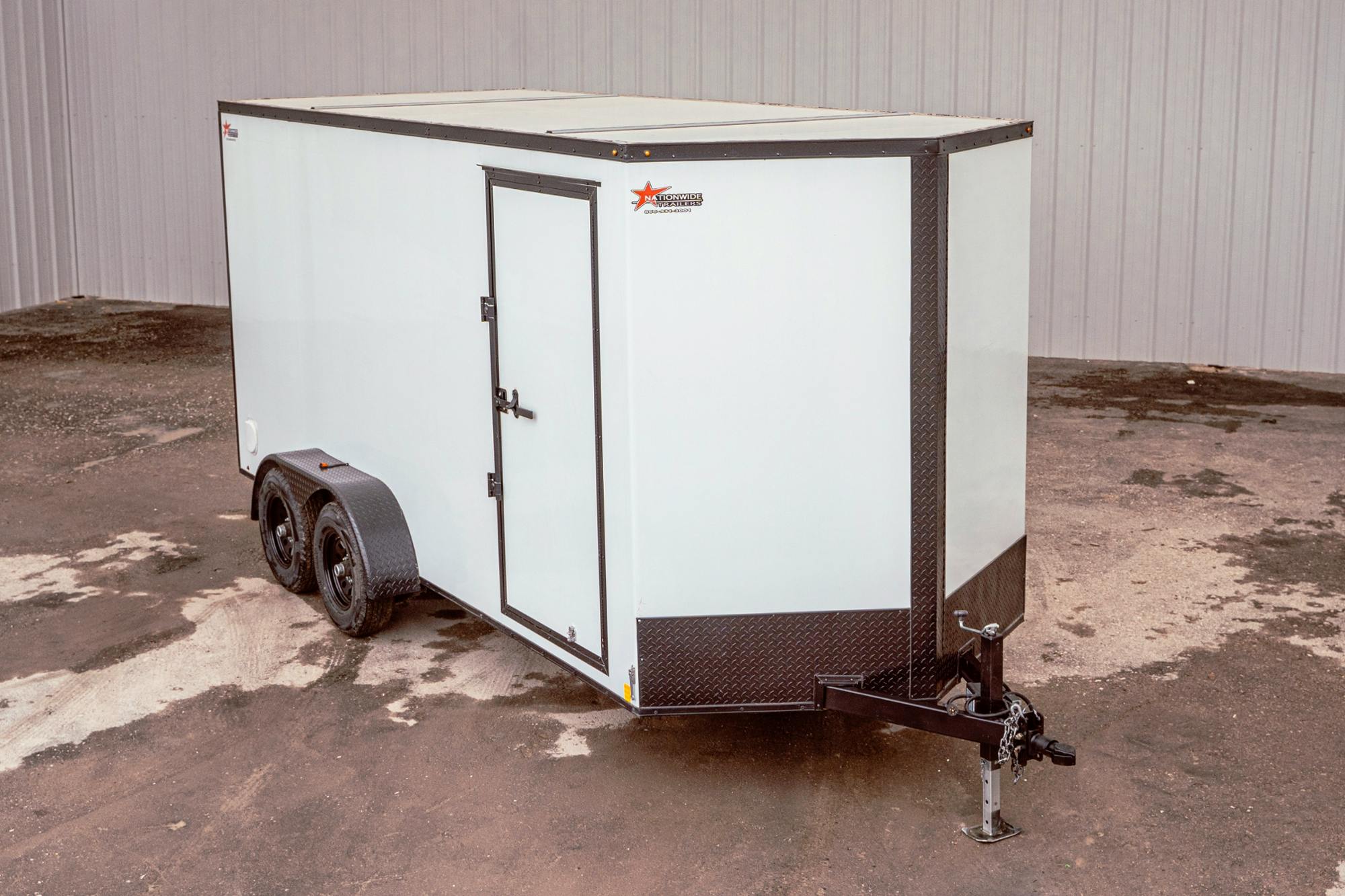 CellTech 7'x16' All-Steel Enclosed Cargo Trailer w/ Rear Barn Doors (C2) - Image 2