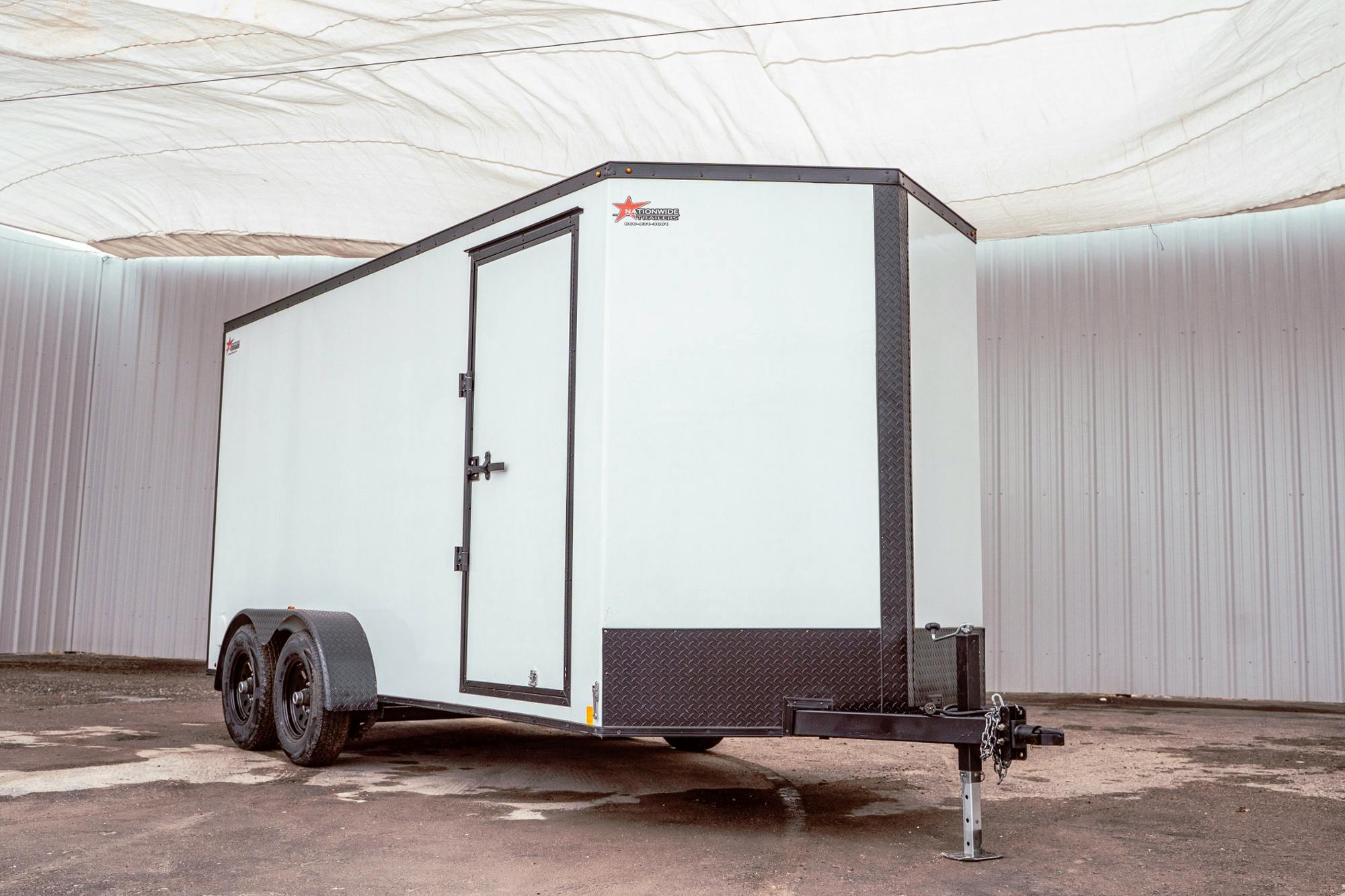 CellTech 7'x16' All-Steel Enclosed Cargo Trailer w/ Rear Barn Doors (C2) - Image 1