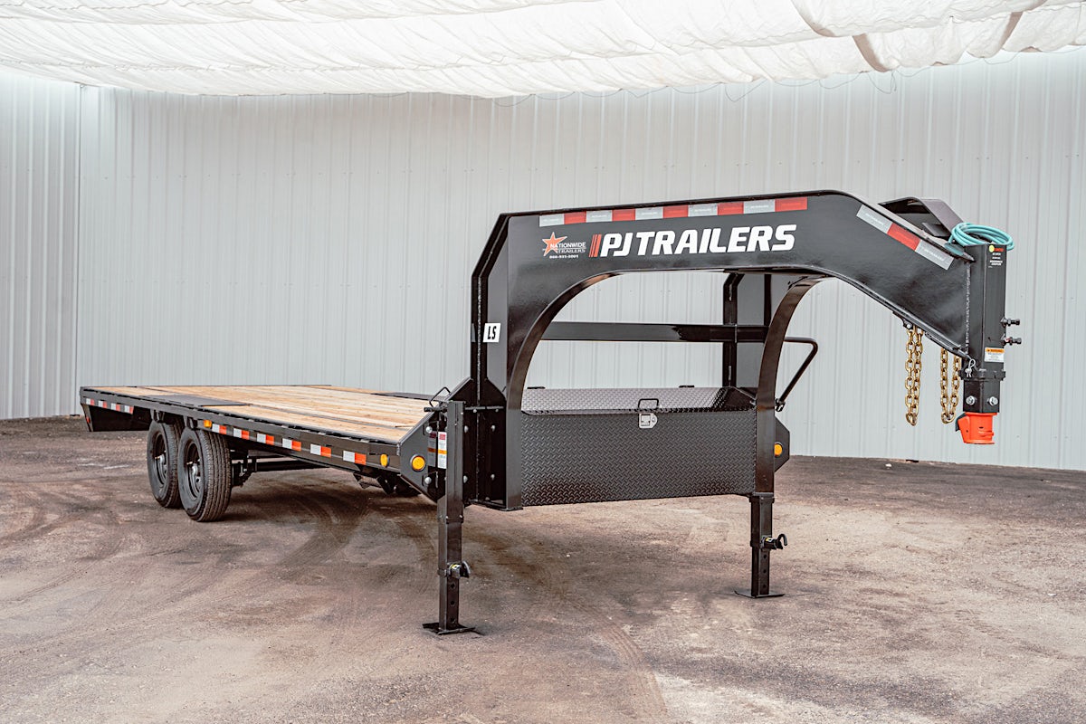 PJ Trailers 20'x102" Gooseneck Low Pro Flatbed Trailer w/ Singles (LS) - Image 2