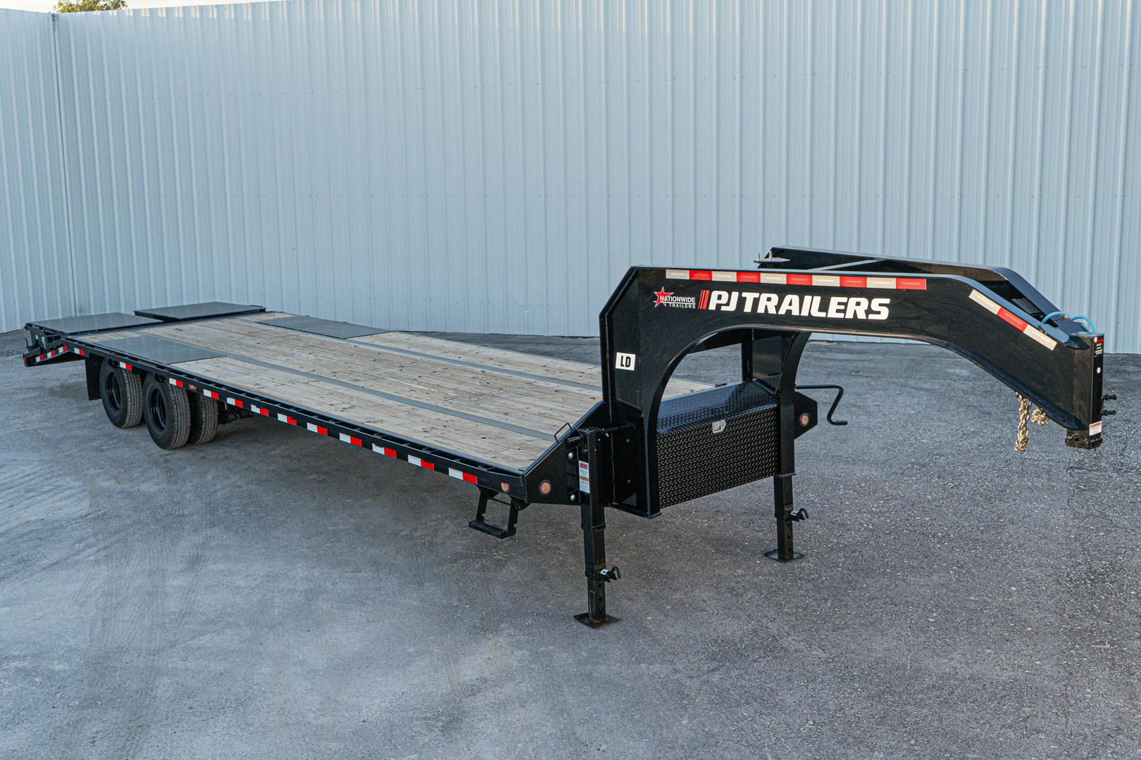 PJ Trailers 32'x102" Gooseneck Low Pro Flatbed Trailer w/ Duals (LD) - Image 2
