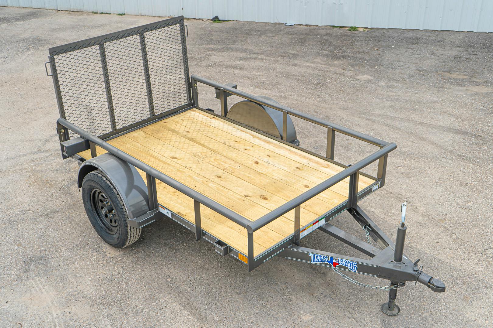 Texas Bragg 8'x60" Utility Trailer w/ 3' Gate (U1) - Image 4