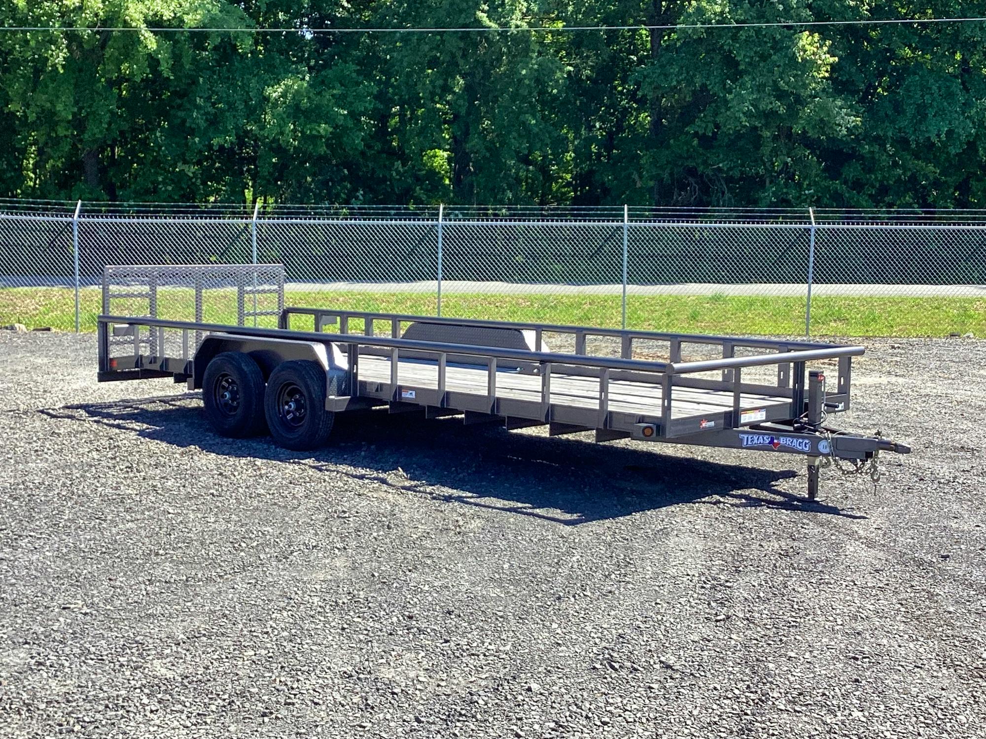 Texas Bragg 22'x83" Utility Trailer w/ 2' Dovetail & 3' Gate (U2) - Stock #80571 - Image 1 of 4