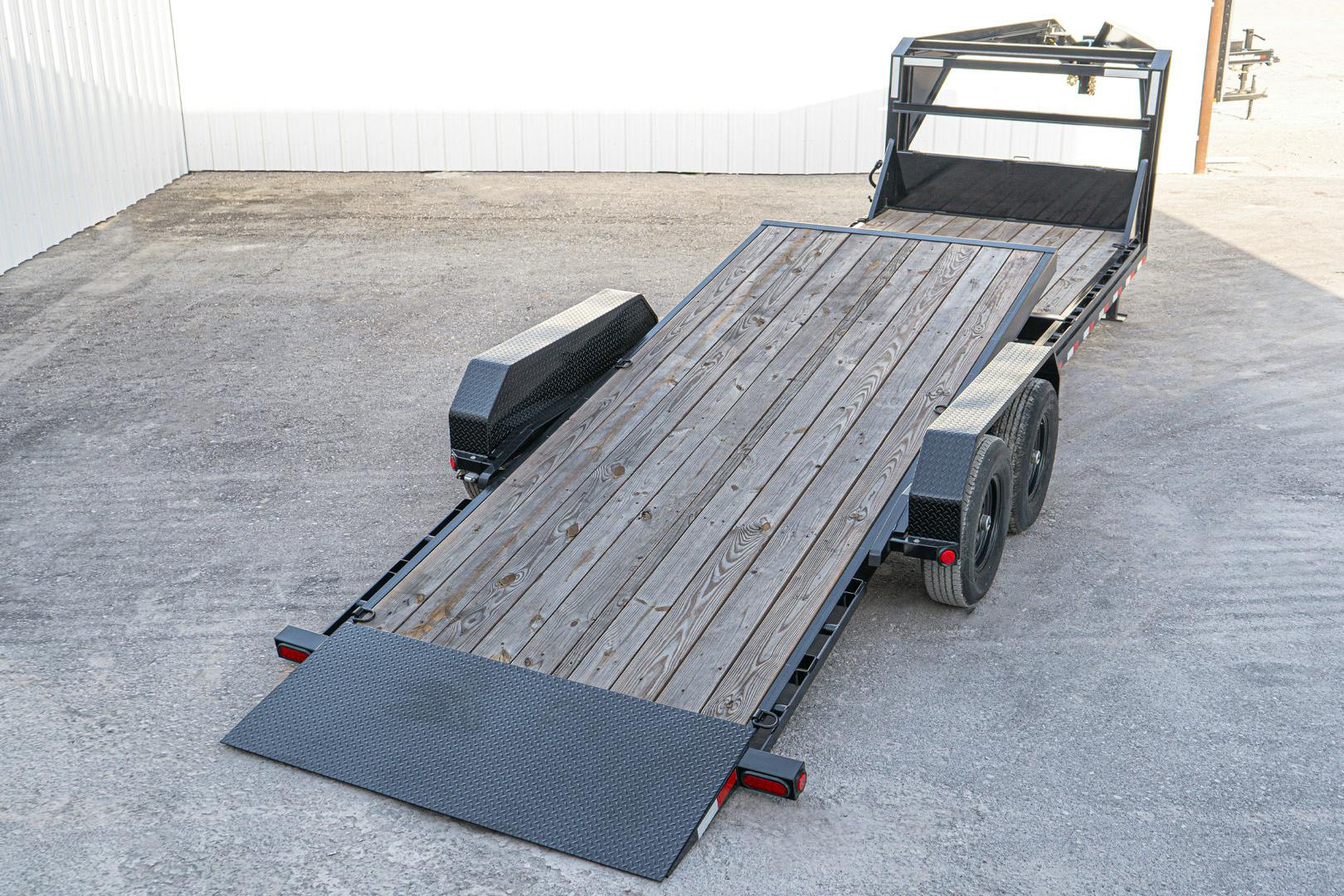 PJ Trailers 24'x82" Gooseneck 6" Channel Equipment Gravity Tilt Trailer (T6) - Image 18