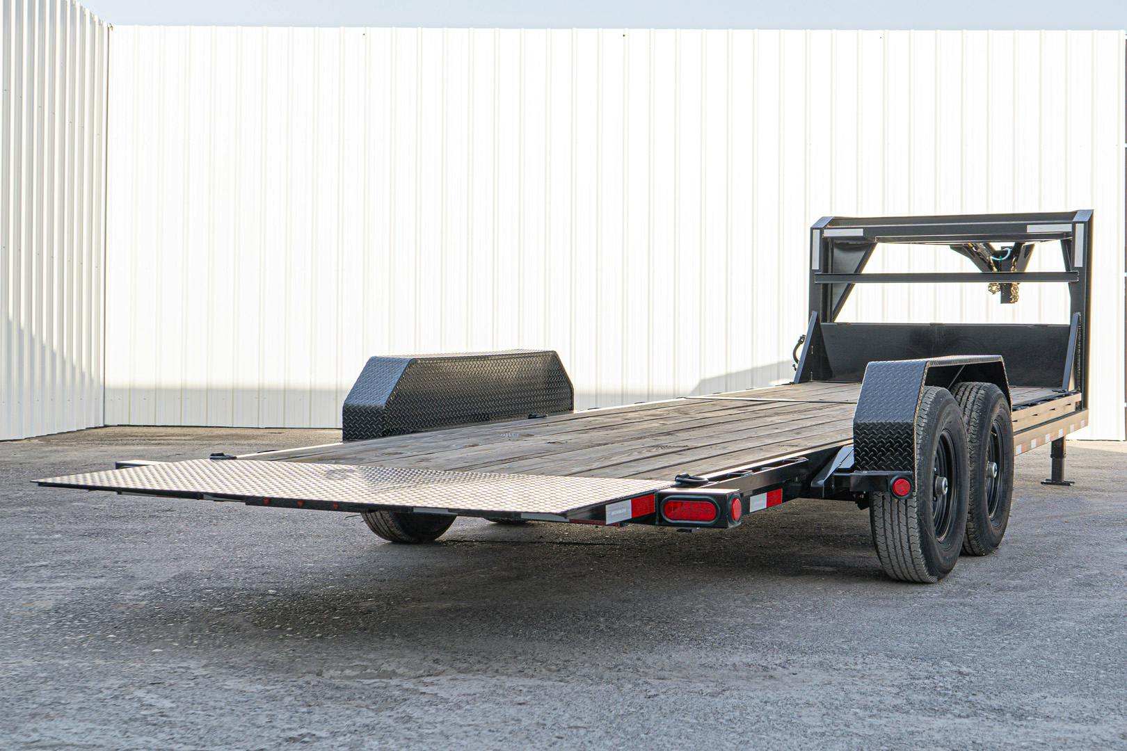 PJ Trailers 24'x82" Gooseneck 6" Channel Equipment Gravity Tilt Trailer (T6) - Image 19
