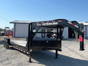 PJ Trailers 24'x82" Gooseneck 6" Channel Equipment Gravity Tilt Trailer (T6)