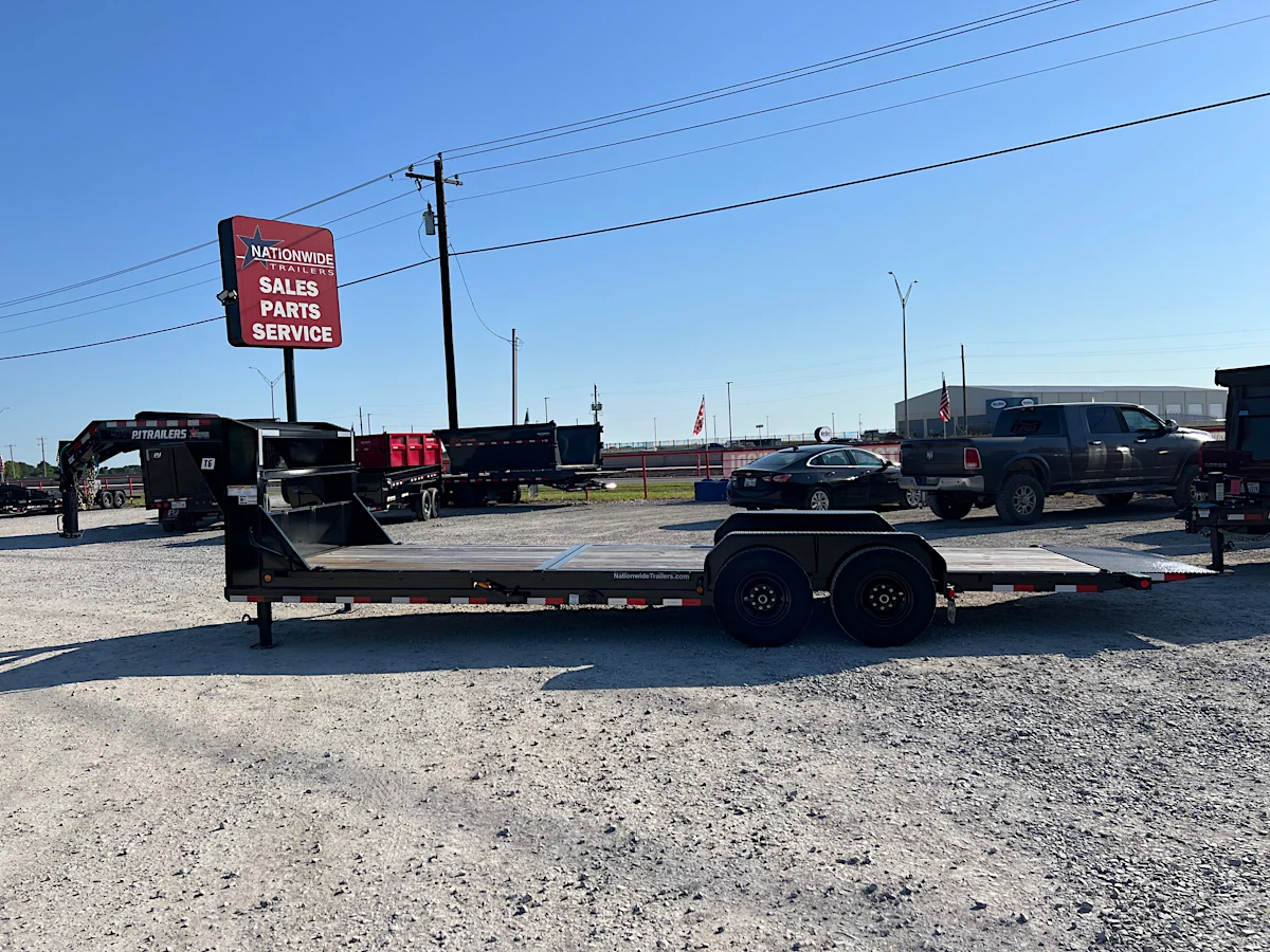 PJ Trailers 24'x82" Gooseneck 6" Channel Equipment Gravity Tilt Trailer (T6) - Stock #80584 - Image 3 of 7 PJ Trailers 24'x82" Gooseneck 6" Channel Equipment Gravity Tilt Trailer (T6) - Stock #80584 - Image 3 of 7