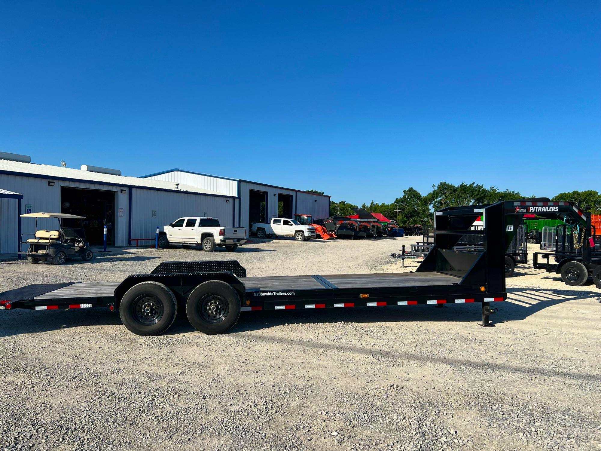 PJ Trailers 24'x82" Gooseneck 6" Channel Equipment Gravity Tilt Trailer (T6) - Stock #80584 - Image 4 of 7