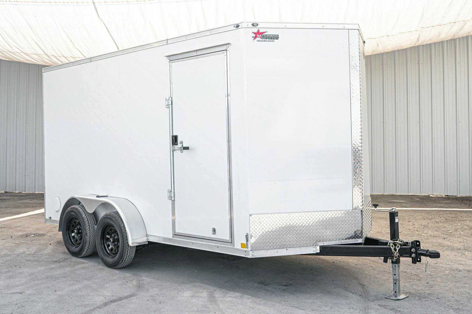 CellTech 7'x14' All-Steel Enclosed Cargo Trailer w/ Rear Ramp Door (C2) - Image 2