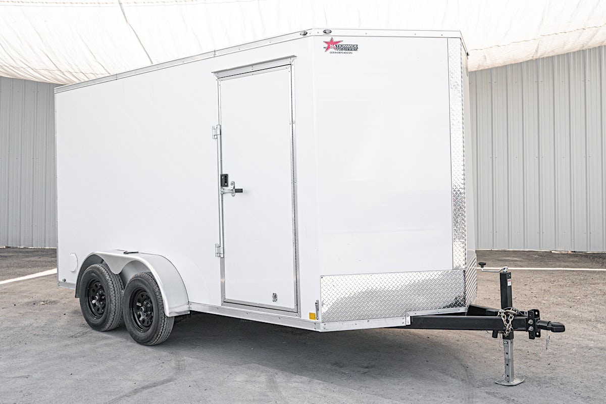 CellTech 7'x14' All-Steel Enclosed Cargo Trailer w/ Rear Ramp Door (C2) - Image 2