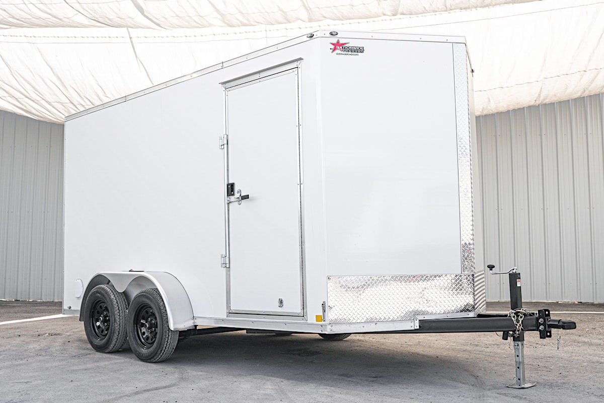 CellTech 7'x14' All-Steel Enclosed Cargo Trailer w/ Rear Ramp Door (C2) - Image 3