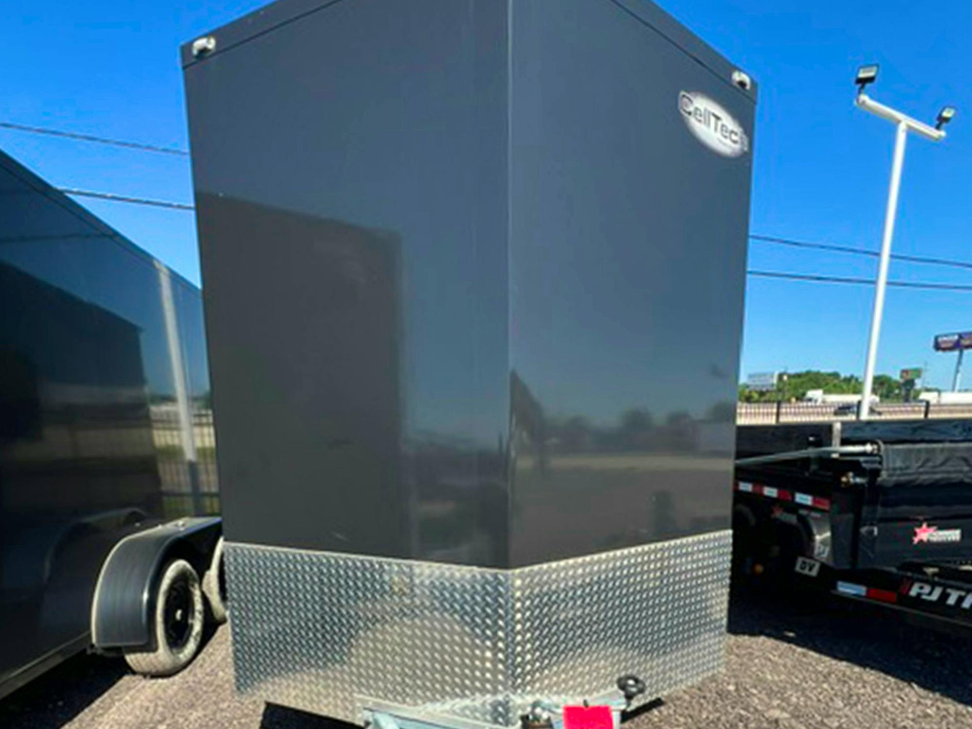 CellTech 7'x14' All-Steel Enclosed Cargo Trailer w/ Rear Ramp Door (C2) - Stock #80736 - Image 2 of 5