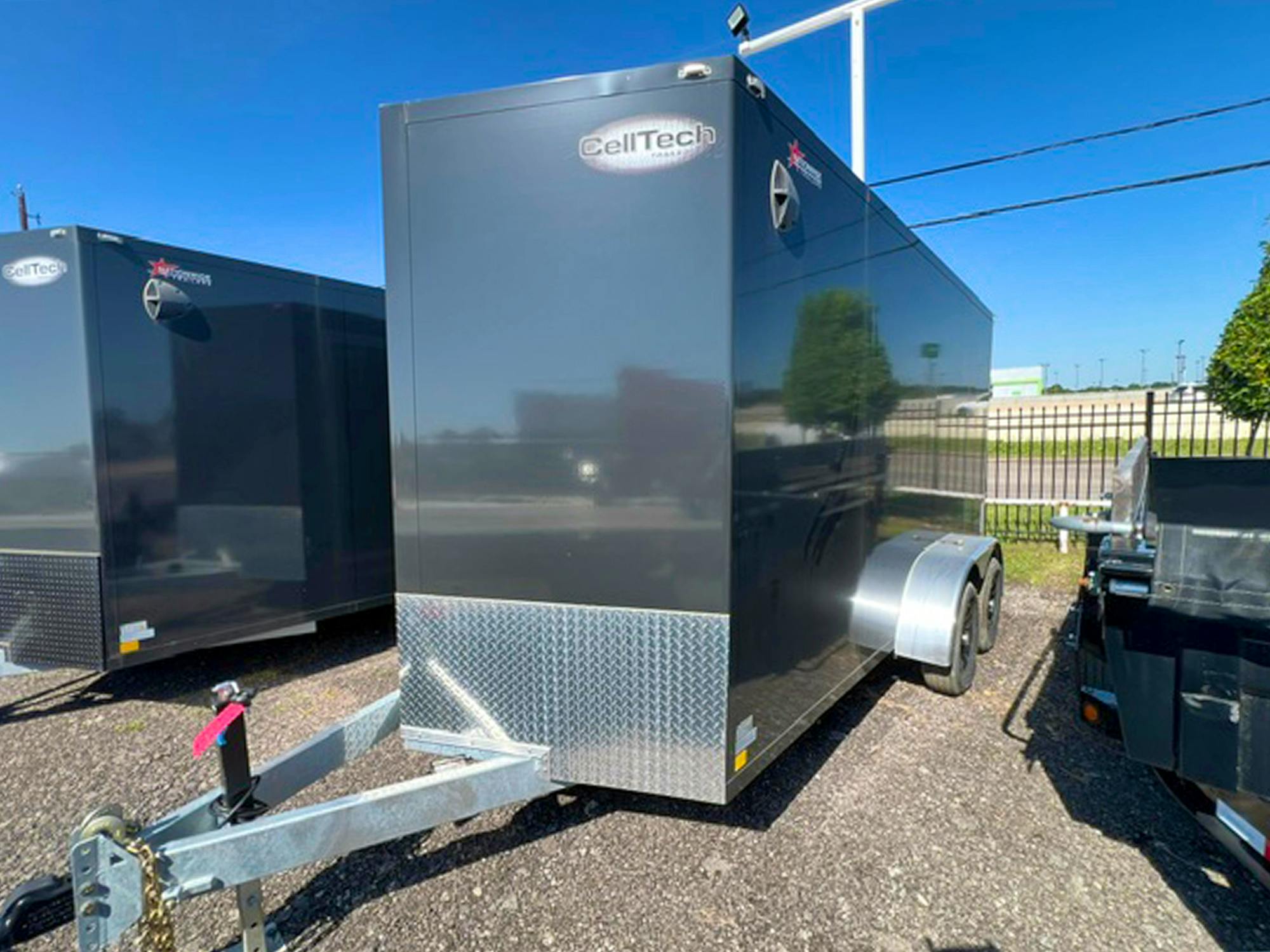 CellTech 7'x14' All-Steel Enclosed Cargo Trailer w/ Rear Ramp Door (C2) - Stock #80736 - Image 1 of 5