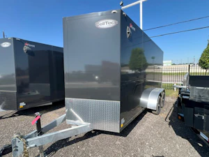 CellTech 7'x14' All-Steel Enclosed Cargo Trailer w/ Rear Ramp Door (C2)