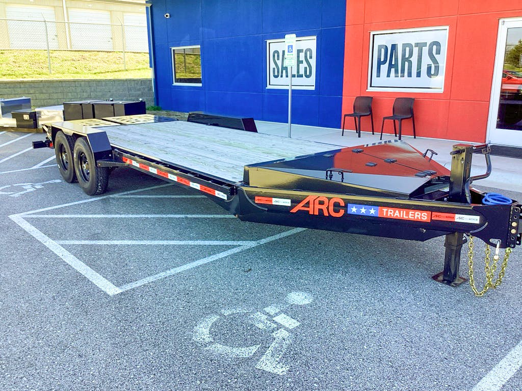 ARC Trailers 20'x83" HD Equipment Hauler w/ 4' Dovetail & Bigfoot Ramps (BEQ) - Stock #80937 - Image 1 of 5